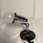 Vintage Steber Light Fixture Chrome/black Mounting Bracket Working. Fixed Price $20.00.
