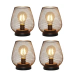 Trirocks 4-PACK Battery Led Table Lantern, Metal Cage Cordless Lamps. Fixed Price $104.29.