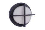 Textured Black Two Light Outdoor Bulkhead From The Round Collection. Fixed Price $142.20.