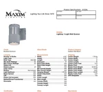 Lot Of Maxim Lightray 1-LIGHT Outdoor Wall Sconce Brushed Aluminum 6112AL. Fixed Price $50.00.