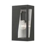 Livex Forsyth 1 Lt Outdoor Med Ada Wall Lantern, Black/nickel/clear 28932-04. Fixed Price $189.96.