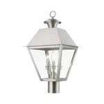 Livex Wentworth 3 Light Outdoor Post Lantern Brushed Nickel Clear Glass 27219-91. Fixed Price $280.80.