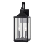 Vaxcel Old Town 2 7"W Outdoor Wall Light, Black/clear Glass - T0764. Fixed Price $129.99.