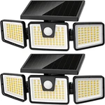 Ameritop Solar Lights Outdoor, 2 Pack Led High Brightness Cordless Moti.... Fixed Price $40.04.