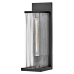Hinkley Torrent 1LT Outdoor 24" Wall Mount, Black/clear Ribbed - 10605BK. Fixed Price $309.00.
