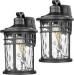 2PCS 15INCH Waterproof Outdoor Wall Lights With Ripple Glass For Patio & Garage. Fixed Price $283.99.