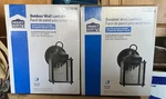 Nib Lot Of 2 Project Source Outdoor Wall Lantern Matte Black Light Fixture. Fixed Price $38.00.