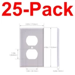 Energetic Lighting 25-PACK 1-GANG White Duplex Outlet Plastic Wall Plate. Fixed Price $9.99.