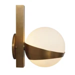 Single Glass Globe Brass Sconce Wall Lamp - Bedside Mount Fixture. Fixed Price $184.86.