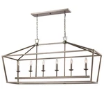 Trans Globe Lacey 49" Light Indoor Pendant, Antique Silver Leaf - 10267ASL. Fixed Price $439.99.