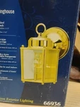 Westinghouse 66936 4.12 In. Long Polished Brass Outdoor Wall Lantern Fixture. Fixed Price $29.90.