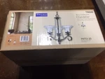 Progress Lighting Bliss 3-LIGHT Antique Bronze Clear Glass Shaded Chandelier New. Fixed Price $77.99.
