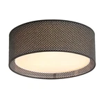Wingbo 15.7IN 3-LIGHT Flush Mount Ceiling Black Drum Shade Fixture Led. Fixed Price $59.99.