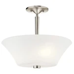 Kichler 43669NI Aubrey Light Semi-flush Ceiling Brushed Nickel. Fixed Price $84.99.