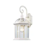 Bel Air Lighting Wentworth Small White Outdoor Wall Fixture W/ Clear Glass. Fixed Price $30.12.