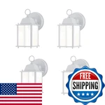 Wisbeam White Outdoor Led Wall Lantern 4 Packs Porch Light Fixture. Fixed Price $100.69.