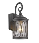 Set Of New Black Outdoor Wall Sconces Steel & Glass Chloe CH22044BK13-OD1. Fixed Price $80.00.