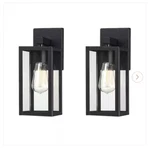 Hukoro Martin 1-LIGHT Matte Black Outdoor Wall Lantern Sconces (2-PACK) Read!!. Fixed Price $32.14.