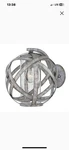 Hinkley Weathered Zinc Weaved Sphere Sconce Carson Indoor Wall Mount 29700WZ Nib. Fixed Price $50.00.
