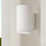 Silo 8" High Satin White Cylindrical Led Outdoor Wall Light. Fixed Price $149.00.