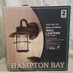 Hampton Bay 1002 956 547 Outdoor Wall Lantern 2-PACK Black Weather Resistant. Fixed Price $33.99.