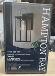 Hampton Bay Rimgate 14.5 In. Modern 1-LIGHT Black Hardwired Outdoor Wall Lantern. Fixed Price $49.99.