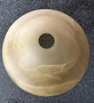 Amber Glass Domed Lampshade Lighting Fixture Replacement W/ Socket Ring. Fixed Price $25.00.