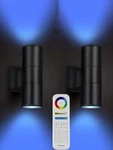 Exterior Double Up Down Outdoor Wall Lights, Mi.light Remote Control Rgb Colo.... Fixed Price $271.39.