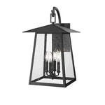 Z-lite Rainer 4 13.5" Outdoor Wall Light, Black/clear Seedy 5015B-BK. Fixed Price $448.00.