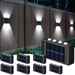 8 Pack Solar Wall Lights For Outside 6000K Cold Fence Up And Dow.... Fixed Price $45.39.