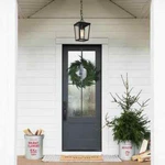 Lnc Modern Coastal Black Outdoor Pendant Light W/ Seeded Glass Shade For Patio. Fixed Price $25.42.