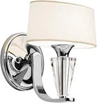 Kichler 42028CH - Crystal Persuasion 1 Light Chrome Wall Sconce. Fixed Price $55.25.