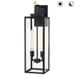 Hukoro Bonanza 27 In. 2-LIGHT Matte Black Outdoor Wall Lantern Dusk To Dawn. Fixed Price $85.35.