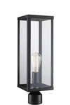 Trans Globe Oxford 1 Light Outdoor Postmount Lantern, Black/clear 40754BK TOP239. Fixed Price $36.99.