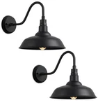 Acoji 10" Outdoor Barn Gooseneck Light, Classic Dome - 2 Pack, Black. Fixed Price $81.11.