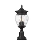 Z-lite Davina 3LT 9" Outdoor Pier Mount/square, Black/ribbed 5016PHMR-533PM-BK. Fixed Price $243.10.
