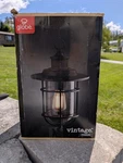 Globe Electric Vintage Turner Metal Farmhouse Black Outdoor Hanging Pendant. Fixed Price $54.95.