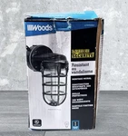 Woods L1707SV Black Wall Mount Security Light Hammered Finish 150 Watt. Fixed Price $29.99.