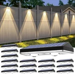 Solar Fence Lights Rgb & Warm White 6 Colors Bright Lens Led Dusk To Dawn Deck. Fixed Price $84.99.