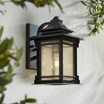 Hickory Point Mission Outdoor Wall Light Fixture Walnut Bronze 12" For Exterior. Fixed Price $224.99.