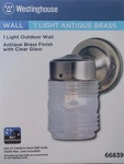 Westinghouse 66839 Exterior Light Lantern Jelly Jar Style Antique Brass Nib. Fixed Price $14.95.
