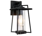 Monkfish Outdoor Wall Light Modern Black Porch Sconce Clear Glass 2462-1W. Fixed Price $31.49.