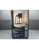 Hampton Bay Corbin Medium 13IN Modern 1-LIGHT Black Outdoor Wall Lantern Sconce. Fixed Price $24.99.