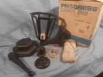 Nos Progress Lighting Cast Aluminum 1-LIGHT Textured Black Outdoor Wall Lantern. Fixed Price $29.95.