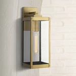 Quoizel Westover 17" High Antique Brass Outdoor Wall Light. Fixed Price $199.99.