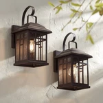 John Timberland Bester 12 1/2" Bronze Lantern Wall Lights Set Of. Fixed Price $124.99.