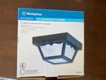 New Box--westinghouse Exterior Lighting 6682200 One-light Porch-light, Black. Fixed Price $18.44.