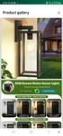 Beslowe Outdoor Wall Light Large Sconce Lantern Black W/gold Trim, Motion Sensor. Fixed Price $33.99.