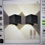 (2-PK) Mille Lucciole Exterior/interior Led Outdoor Wall Lights Black. Fixed Price $25.00.