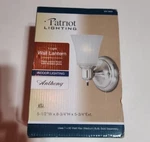 Patriot Lighting Anthony Wall Lantern Satin Nickel Finish With Frosted Glass. Fixed Price $19.95.